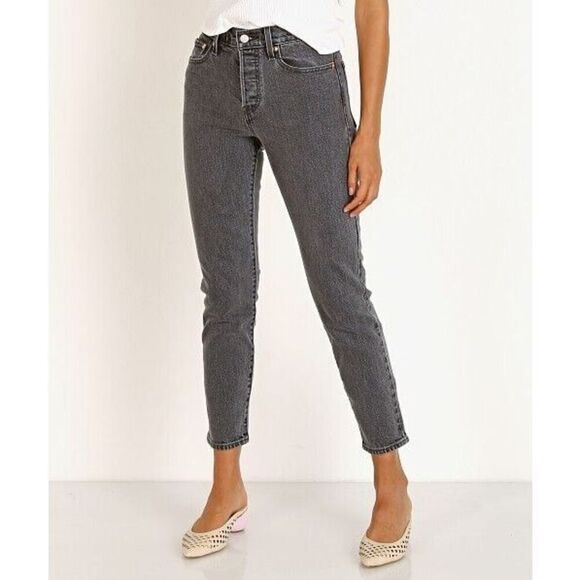 Levi's Strauss Wedgie Jeans Womens Size 24 Bite My Dust Icon Fit Denim High Rise - Picture 1 of 13